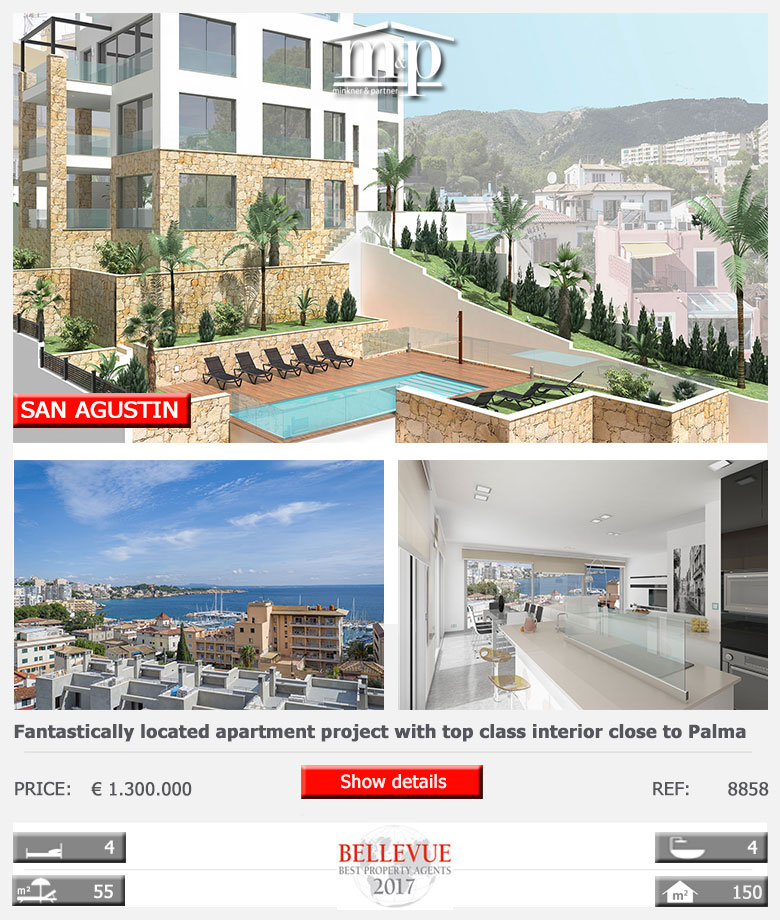San Agustin: Fantastically located apartment project with top class interior close to Palma