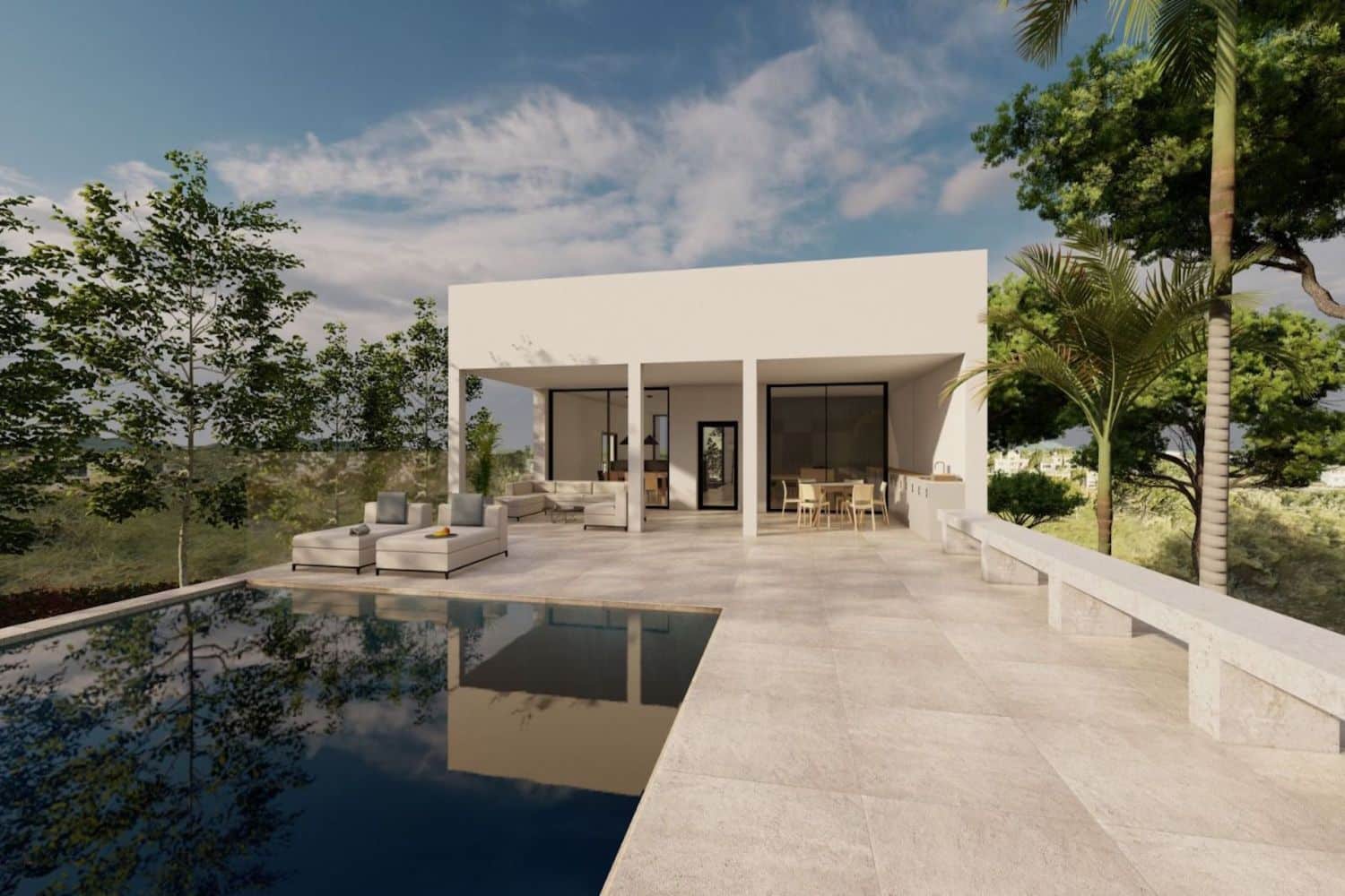 Moderne Neubauvilla mit Pool in Laufnähe zum Hafen in Portocristo