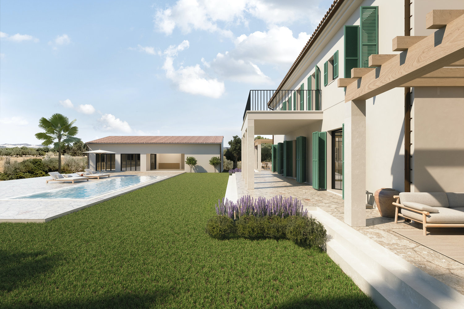 Basisprojekt mit Finca, Pool und Poolhaus