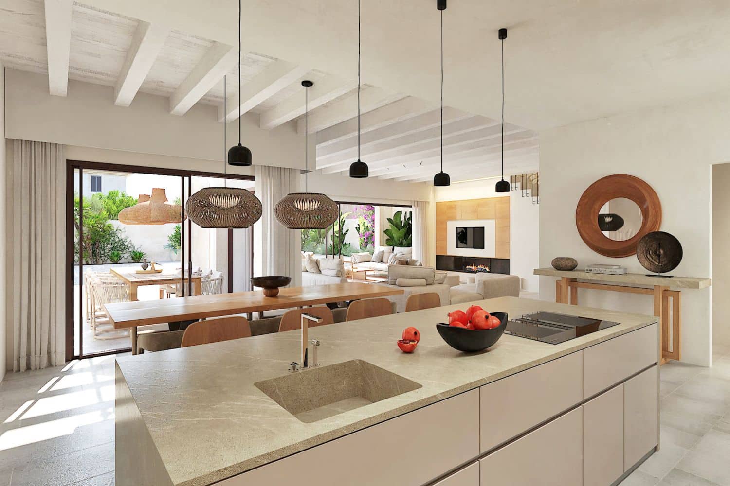 Küche und Essbereich