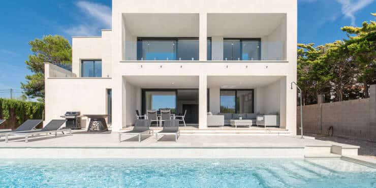 Moderne Villa mit Dachterrasse, atemberaubenden Meerblick und Blick auf Cabrera