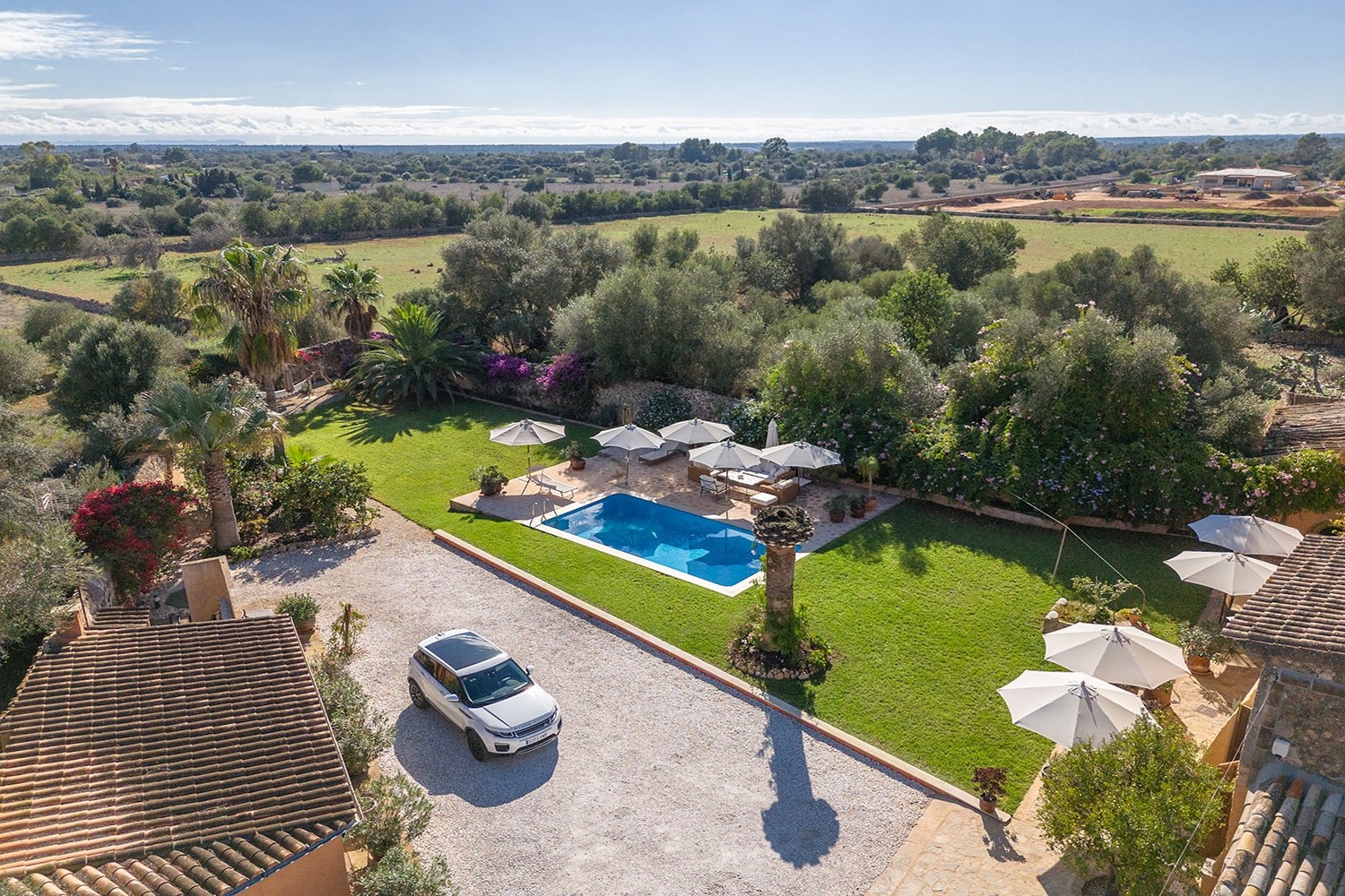 Mediterraner Garten mit Privatsphäre