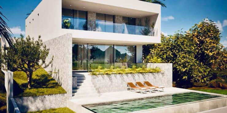 Hochwertige Designvilla in Strand- und Hafennähe