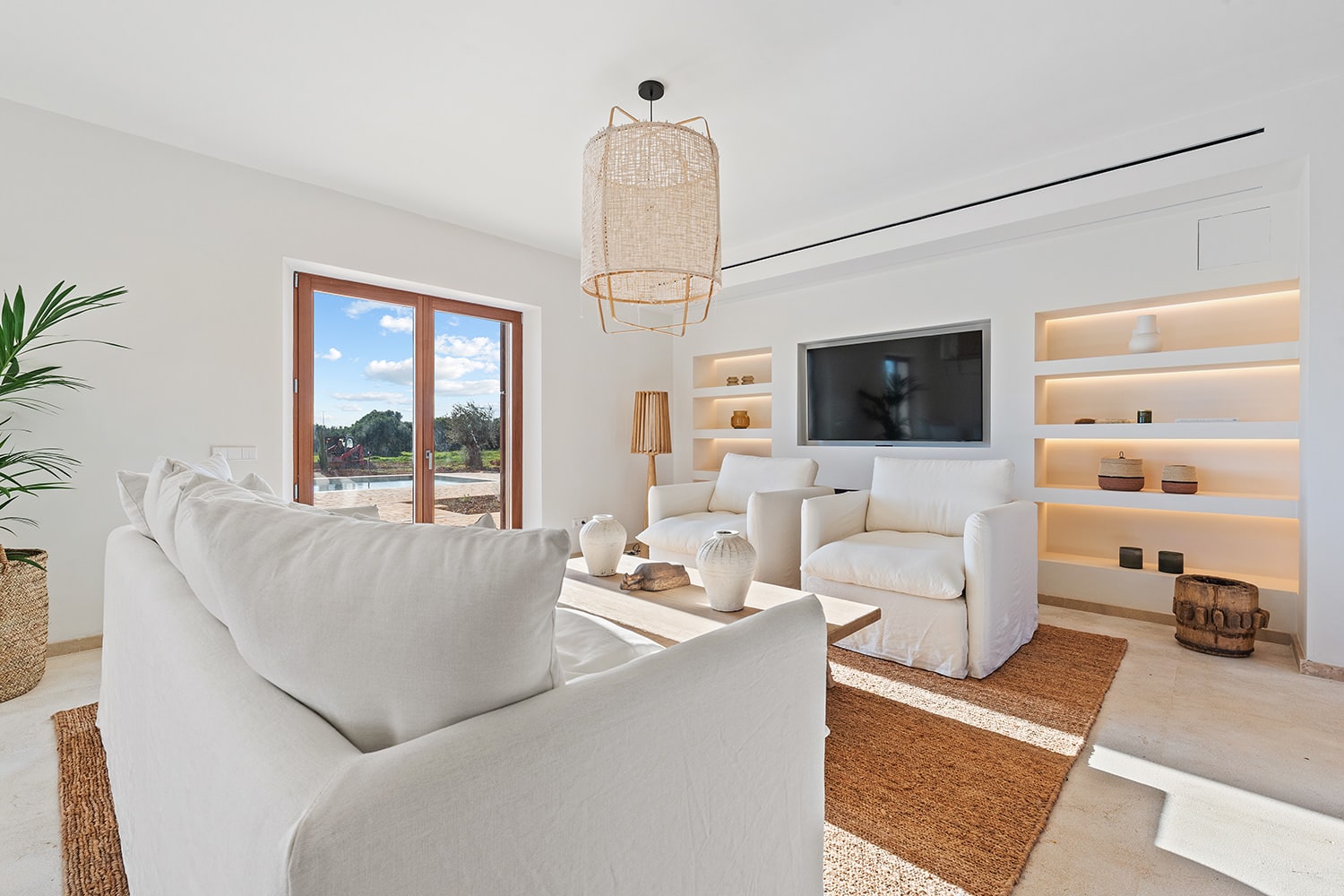 Wohnbereich mit Kamin