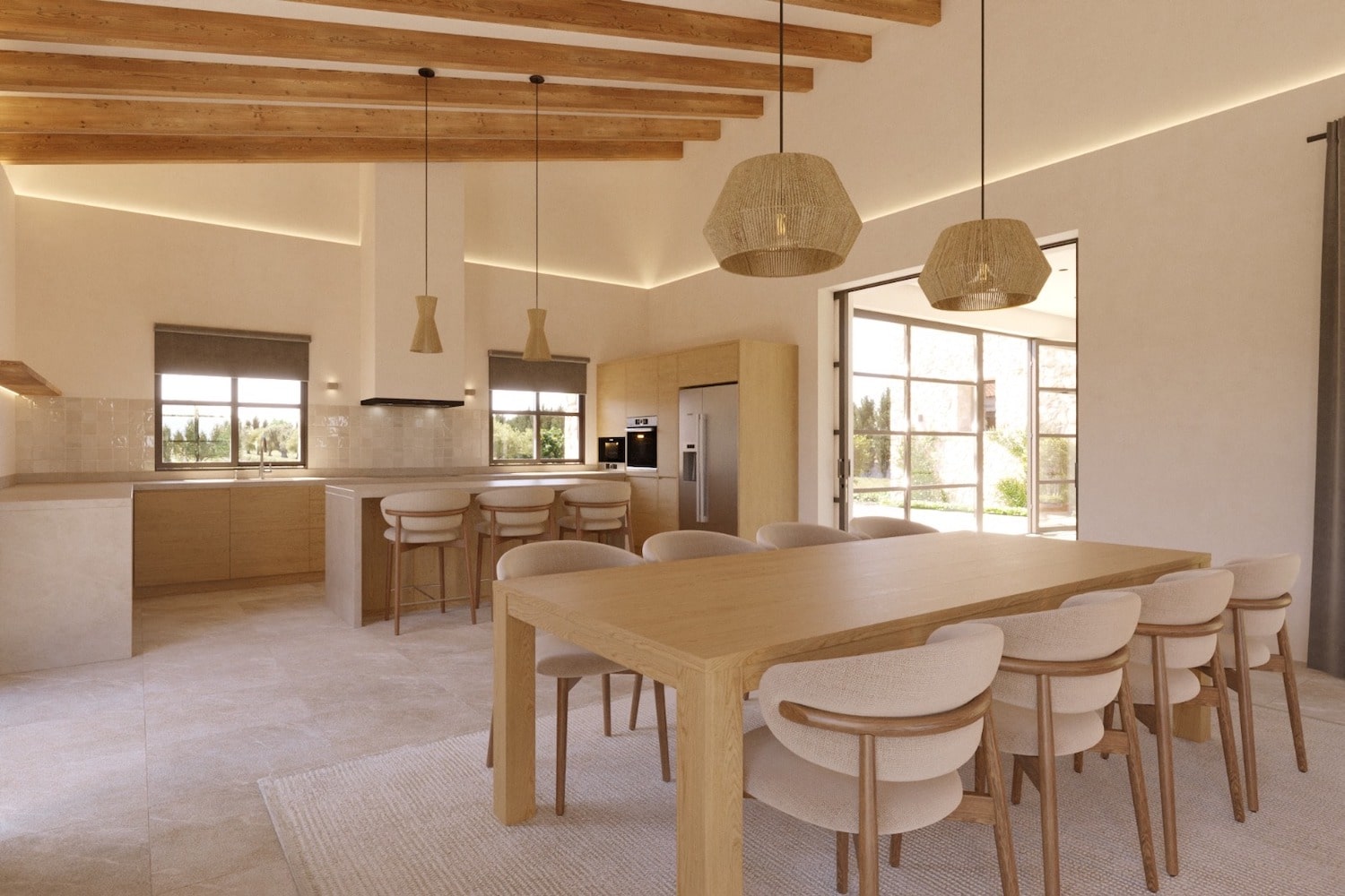 Komplett ausgestattete Küche