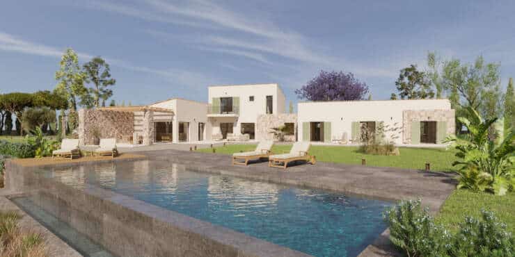 Hochwertige Neubau-Finca mit beeindruckender Aussicht in bester Lage nahe Manacor