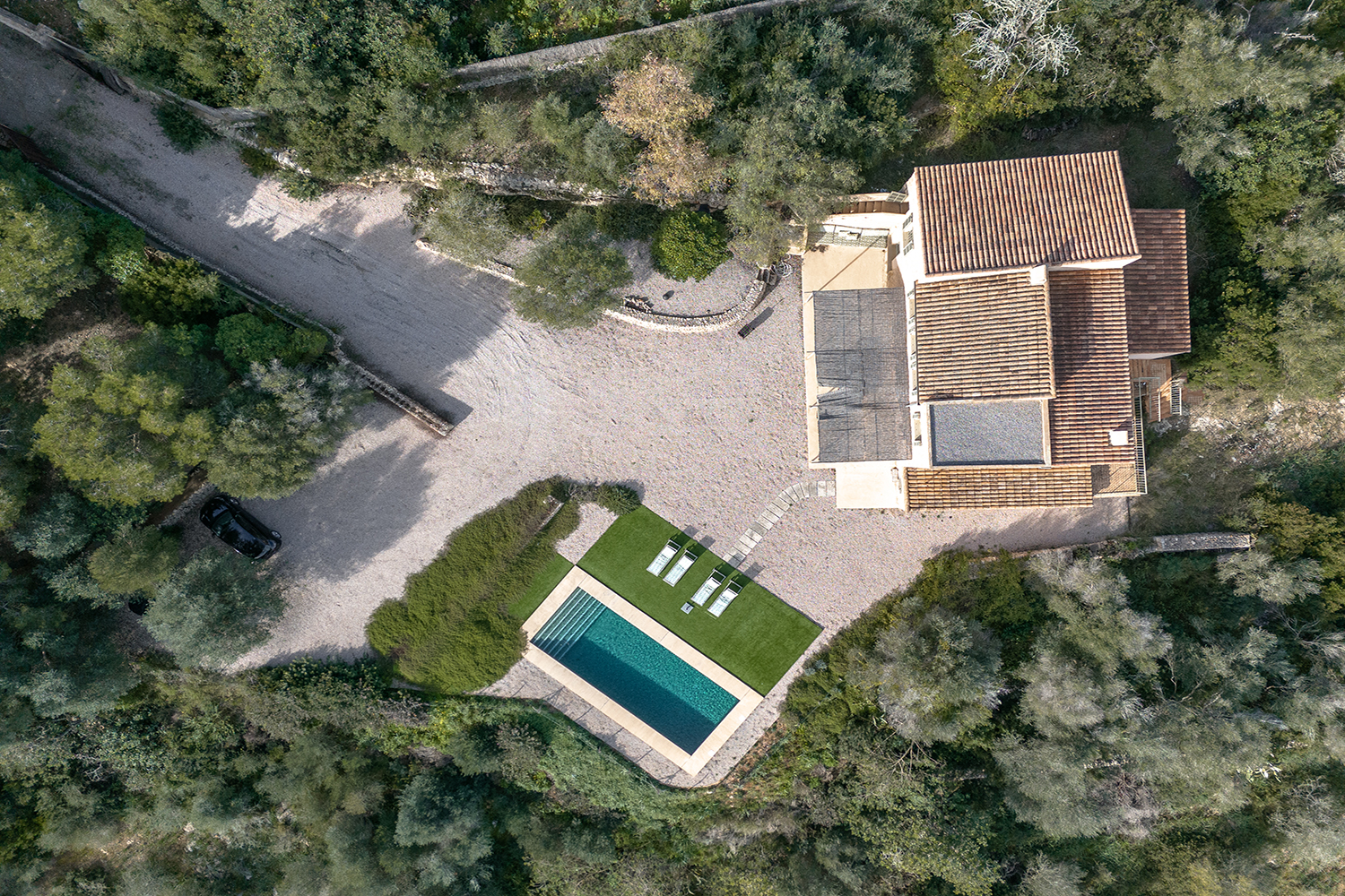 Finca aus der Vogelperspektive