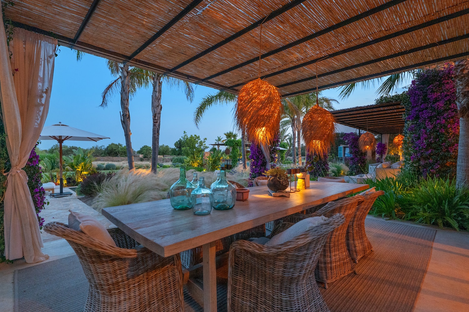 Terrasse bei Abendstimmung