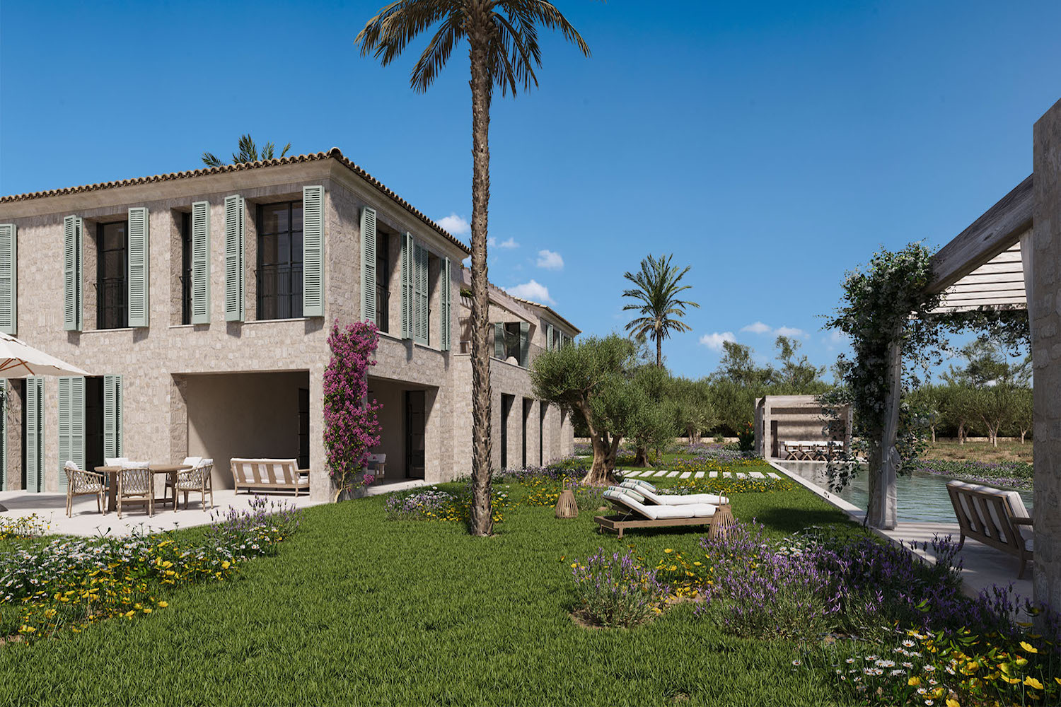 Vielzählige Terrassen