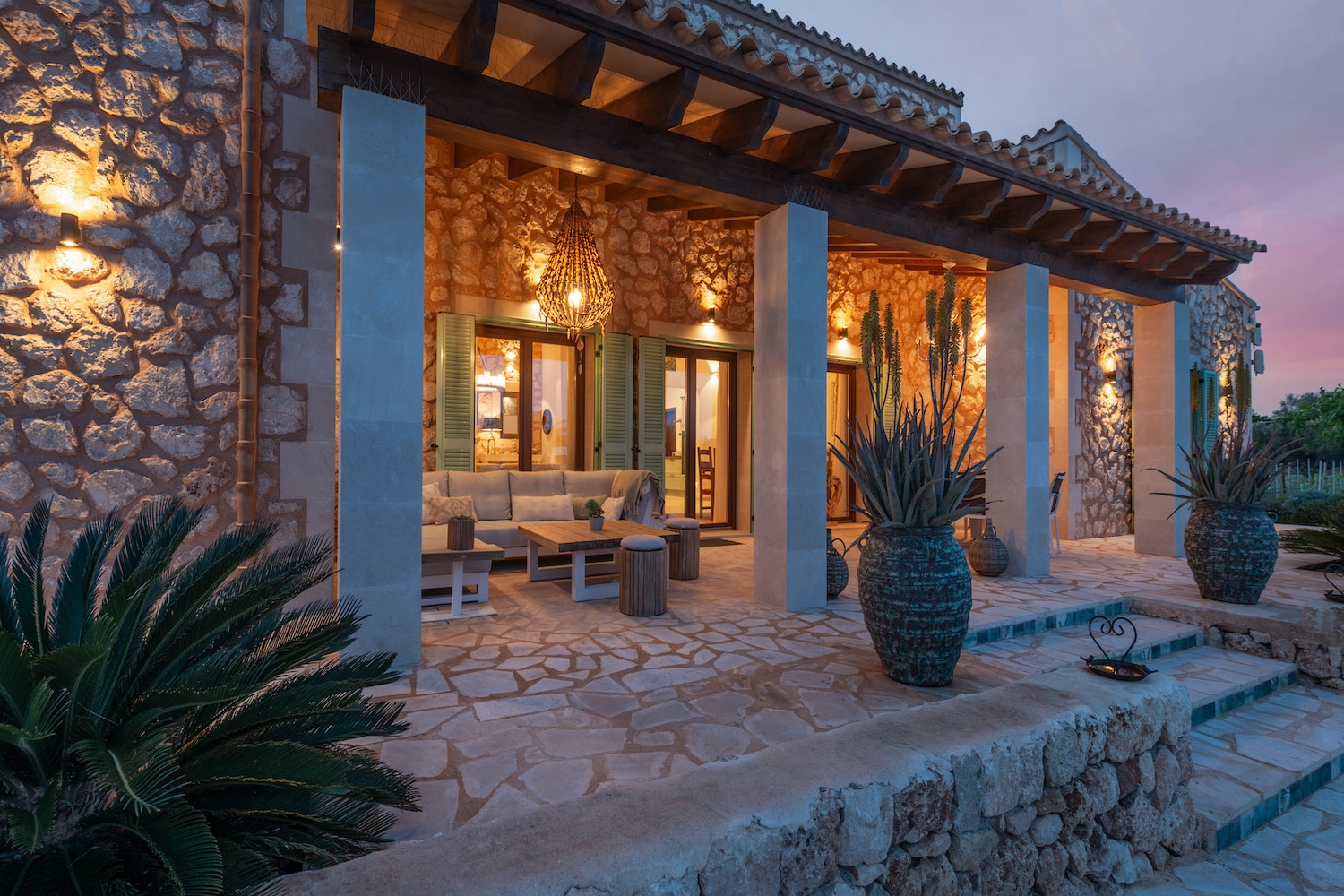 Finca bei Abendstimmung