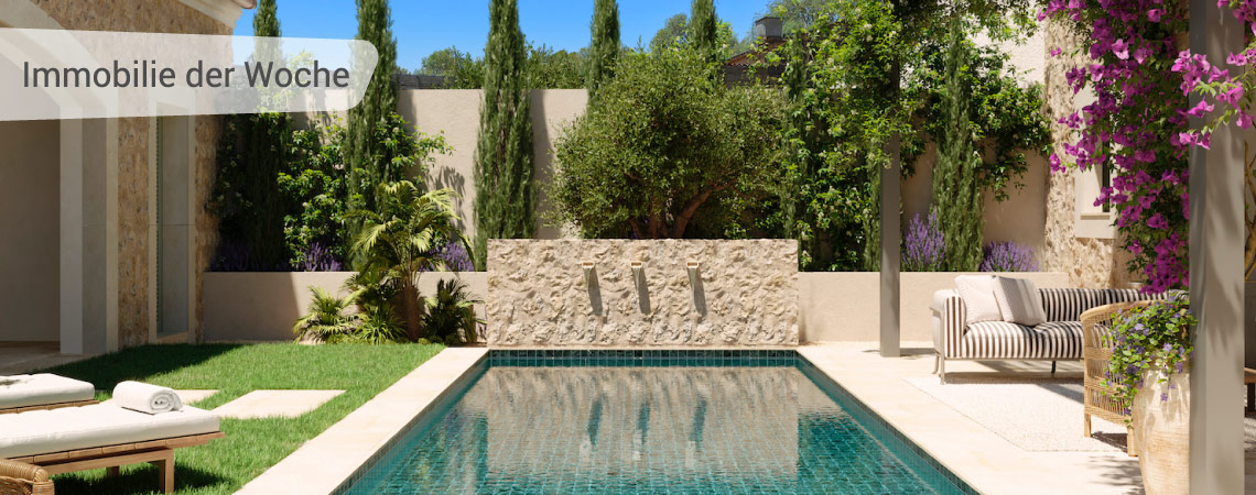 Ses Salines | Mediterraner Luxus mit großen Patio, Pool und Dachterrasse Immmobilie der Woche auf Mallorca