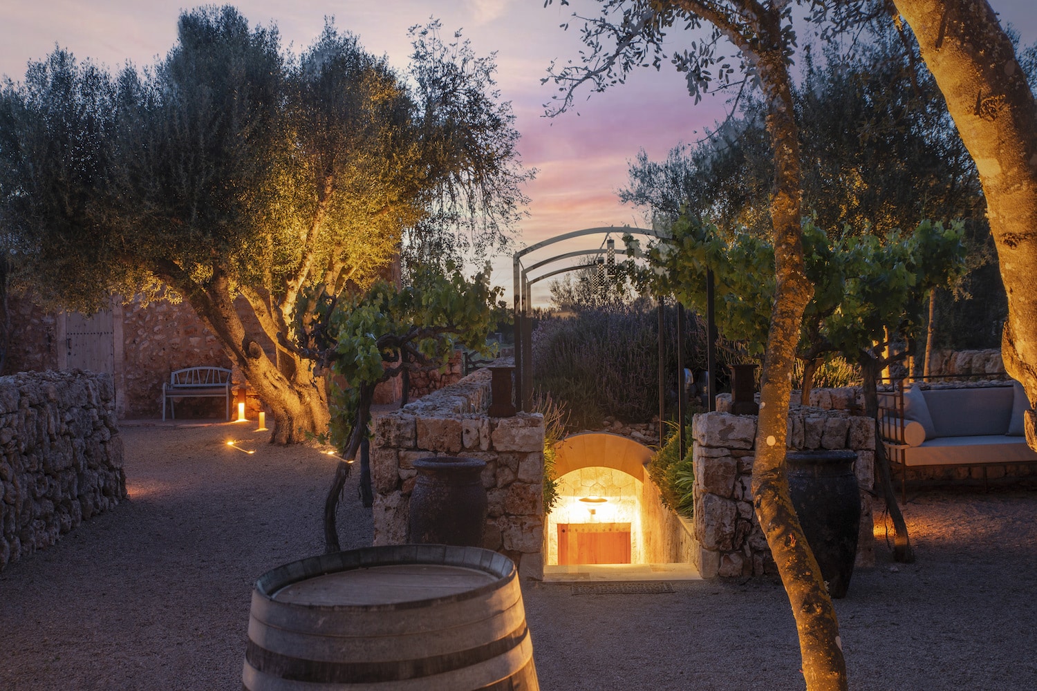 Finca bei Abendstimmung