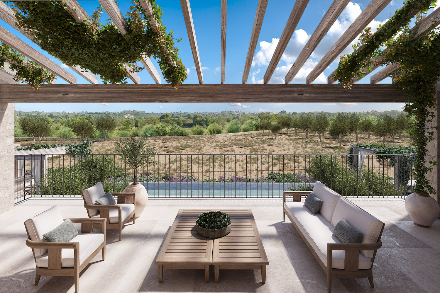 Terrasse mit Panoramablick