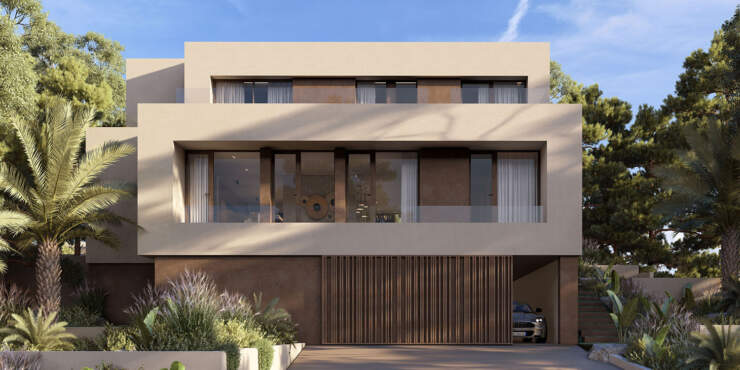 Moderne Designvilla mit stilvollem Outdoor-Bereich