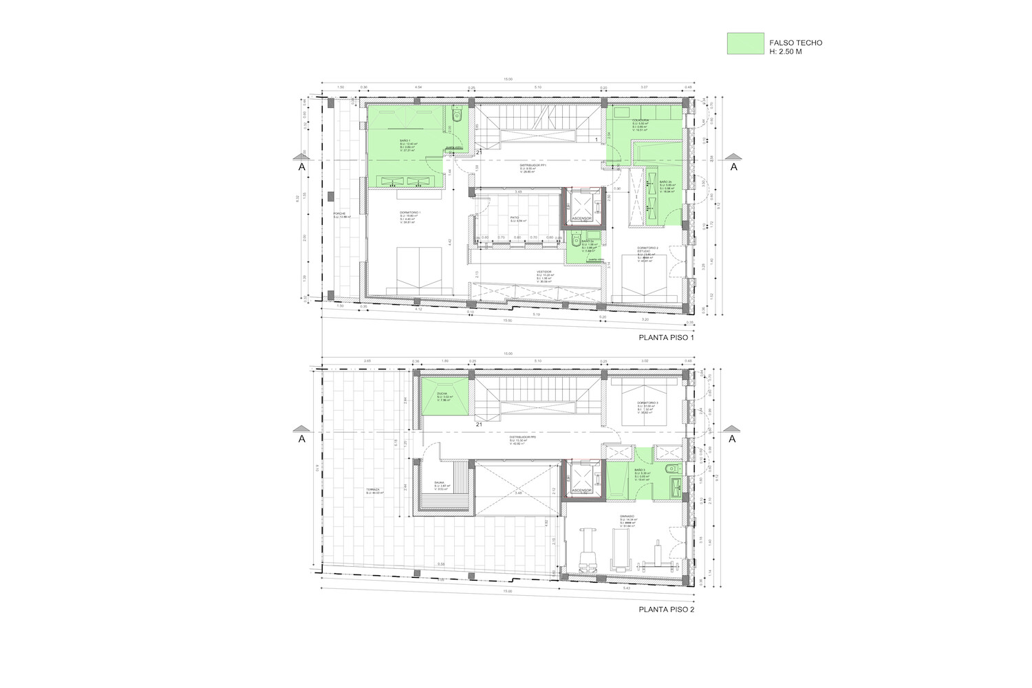 Grundriss 1. und 2. Obergeschoss