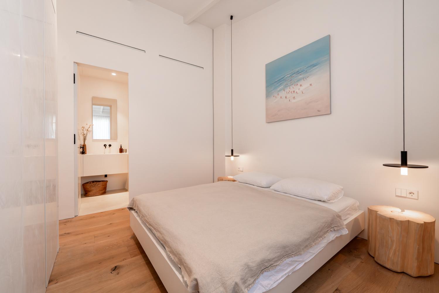 Schlafzimmer mit Bad en suite