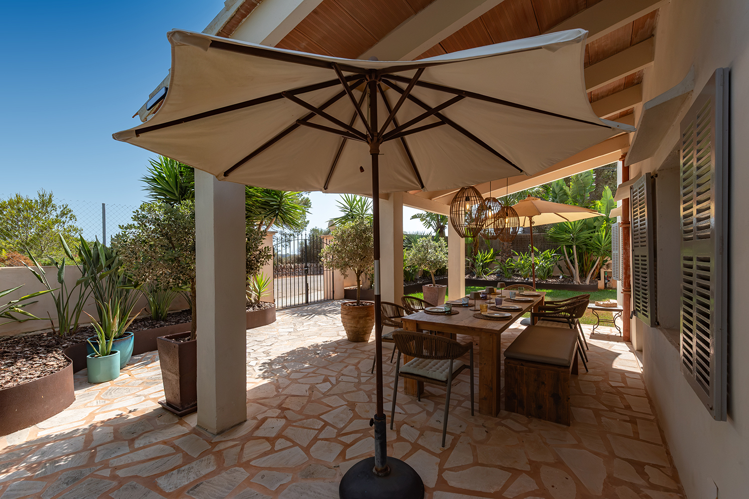 Überdachte Terrasse Gästehaus